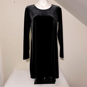GAP Long Sleeve Black Velvet Dress